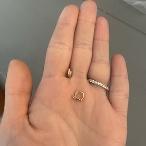14k mini gold hoops